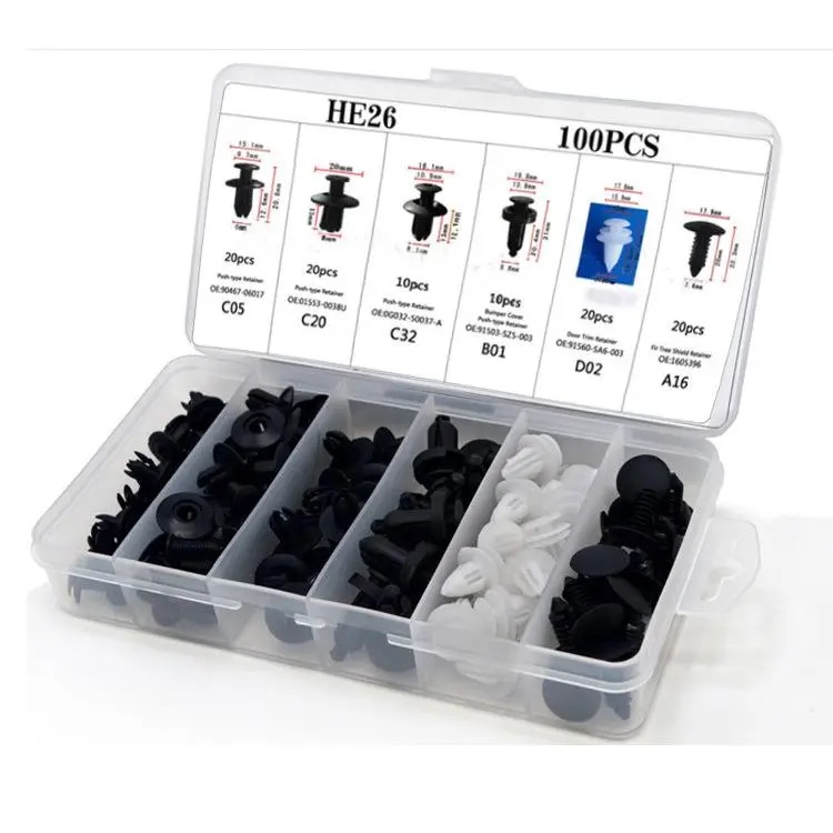 Universal Automotive Expansion Screw Clip Set